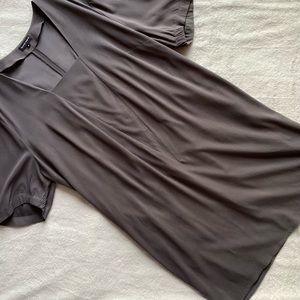 Universal Standard Marilyn Shift Dress Slate Gray Neutral Minimalist Pockets 18